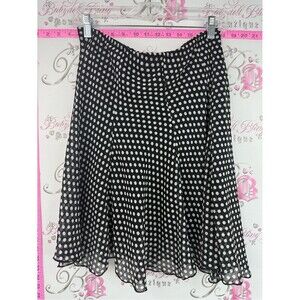 VAMP skirt polkadot dotted Classic Black and White Polka Dot Circle Skirt